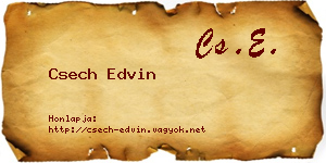 Csech Edvin névjegykártya